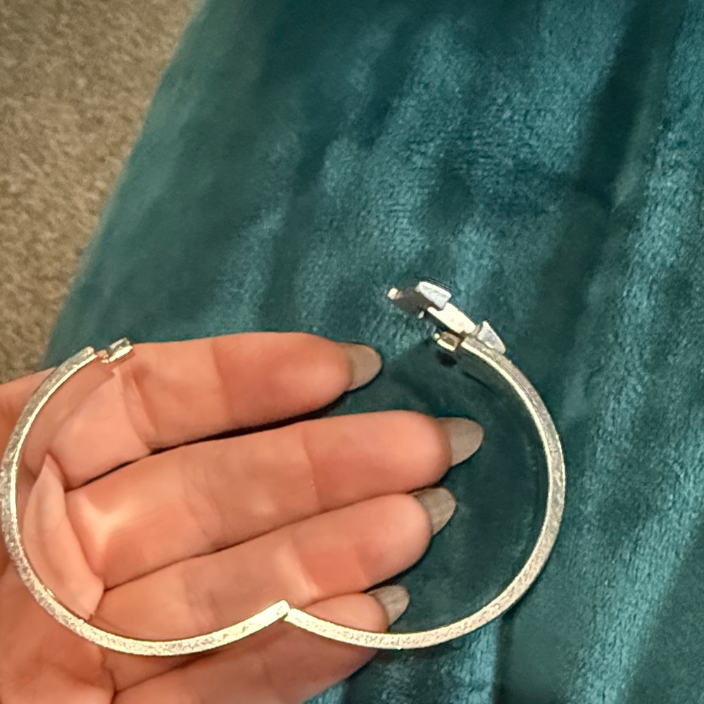 Hermes Turquoise Enamel H-Style Cuff Bracelet - Picture 9 of 9